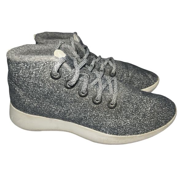 AllBirds Wool Mizzle Lace Up Active Wear Running High Top Shoes size W9 Gray - Picture 2 of 9